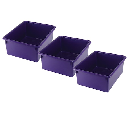 Romanoff Storage Bin, Purple, 3 PK ROM16106